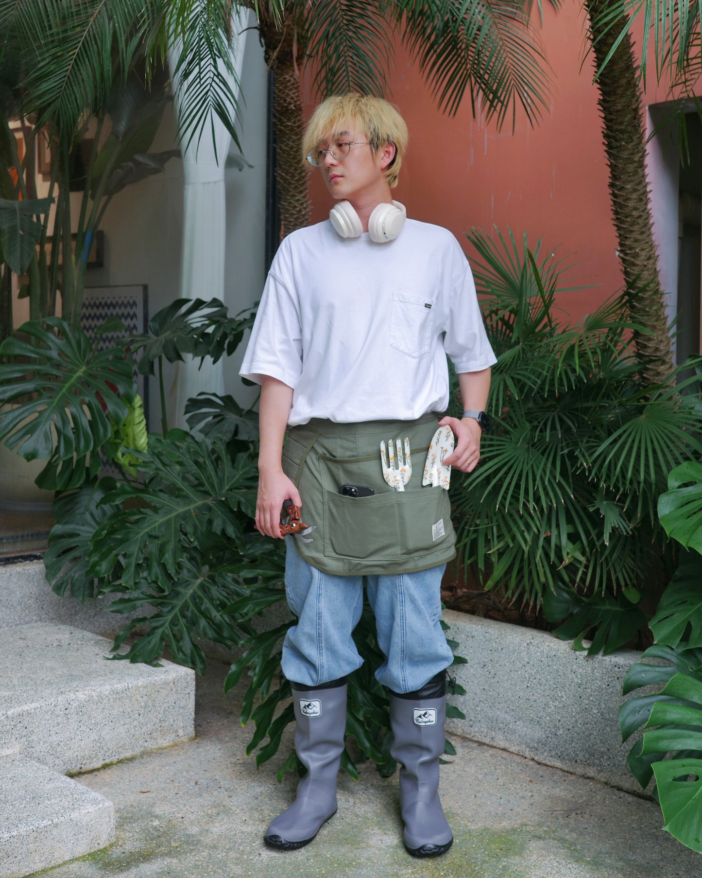 Tool Apron Half Canvas Apron - Green