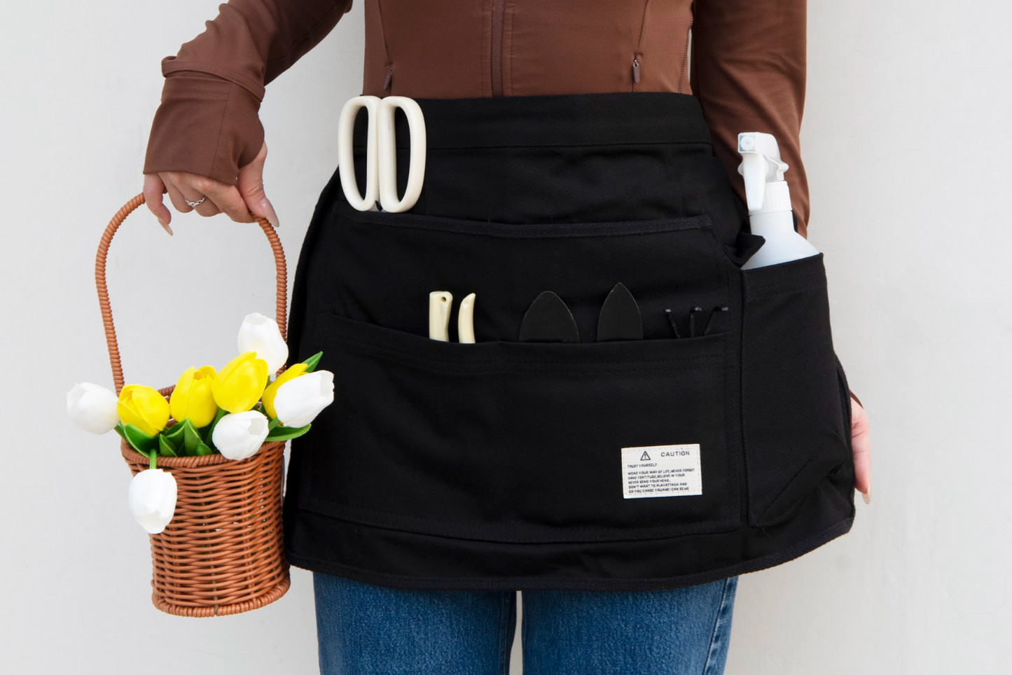 Tool Apron Half Canvas Apron - Black