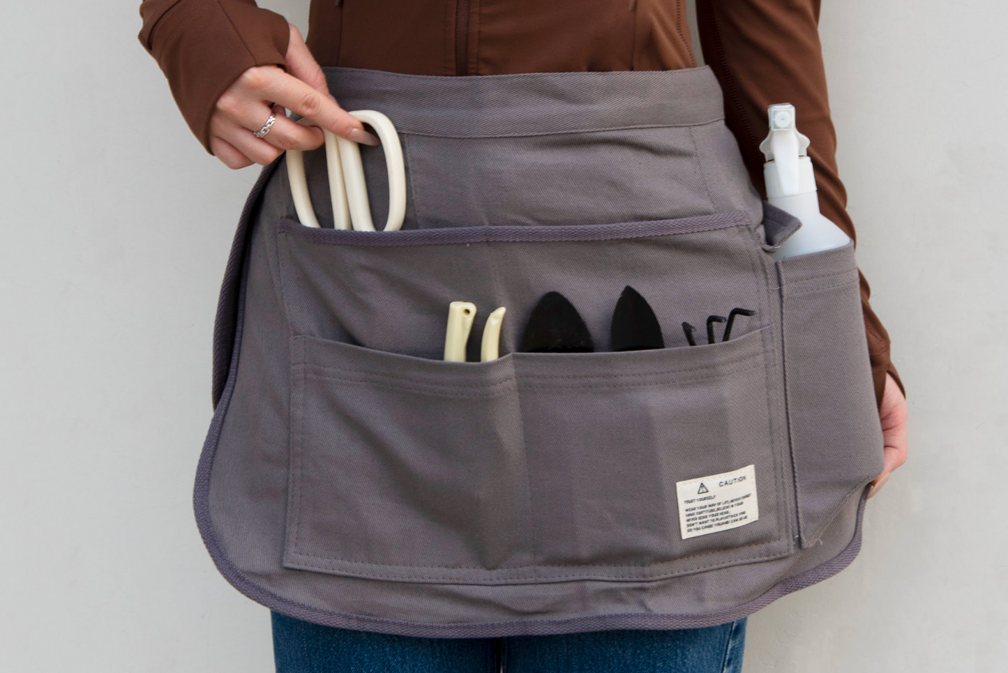 Tool Apron Half Canvas Apron - Gray