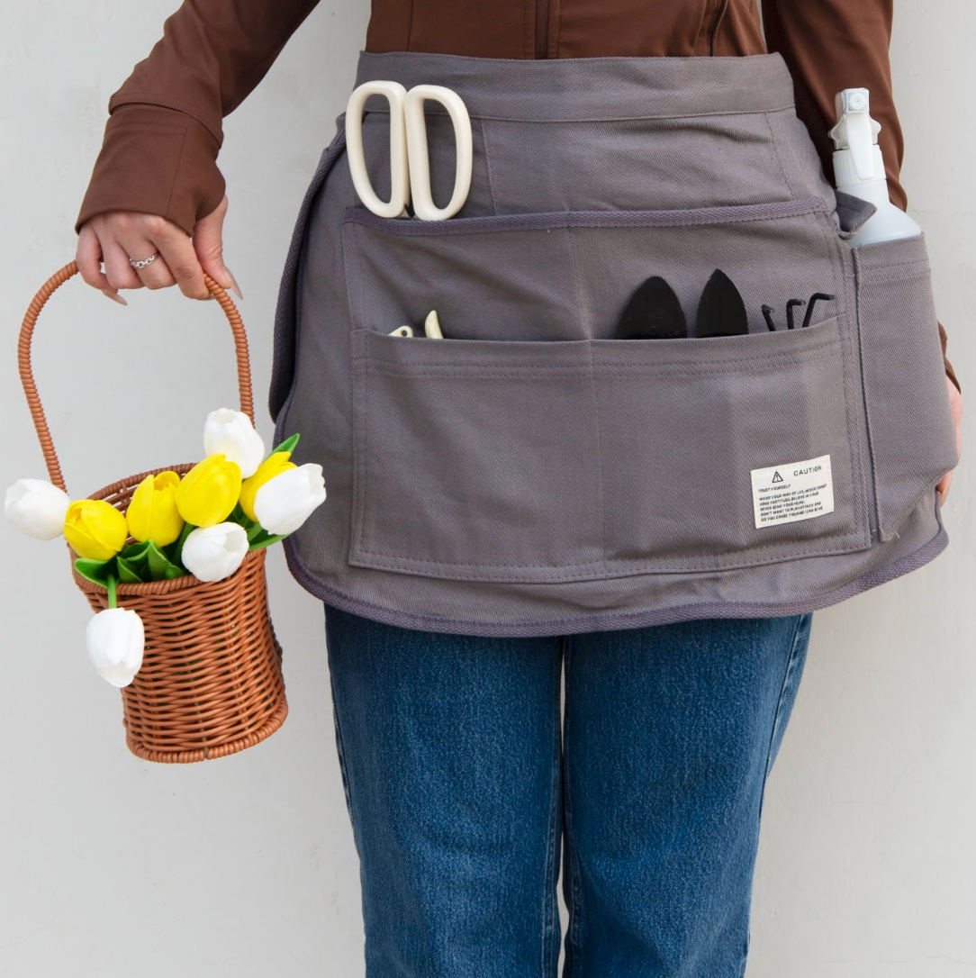 Tool Apron Half Canvas Apron - Gray