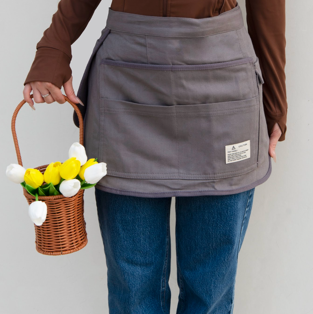 Tool Apron Half Canvas Apron - Gray