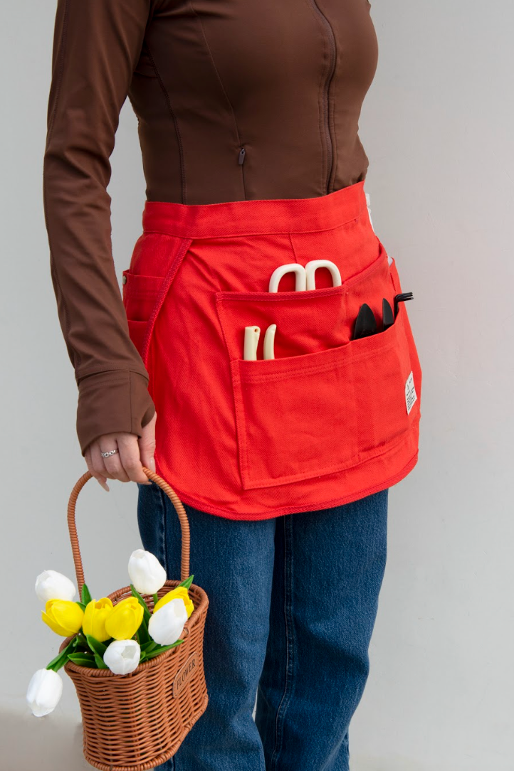 Tool Apron Half Canvas Apron - Orange