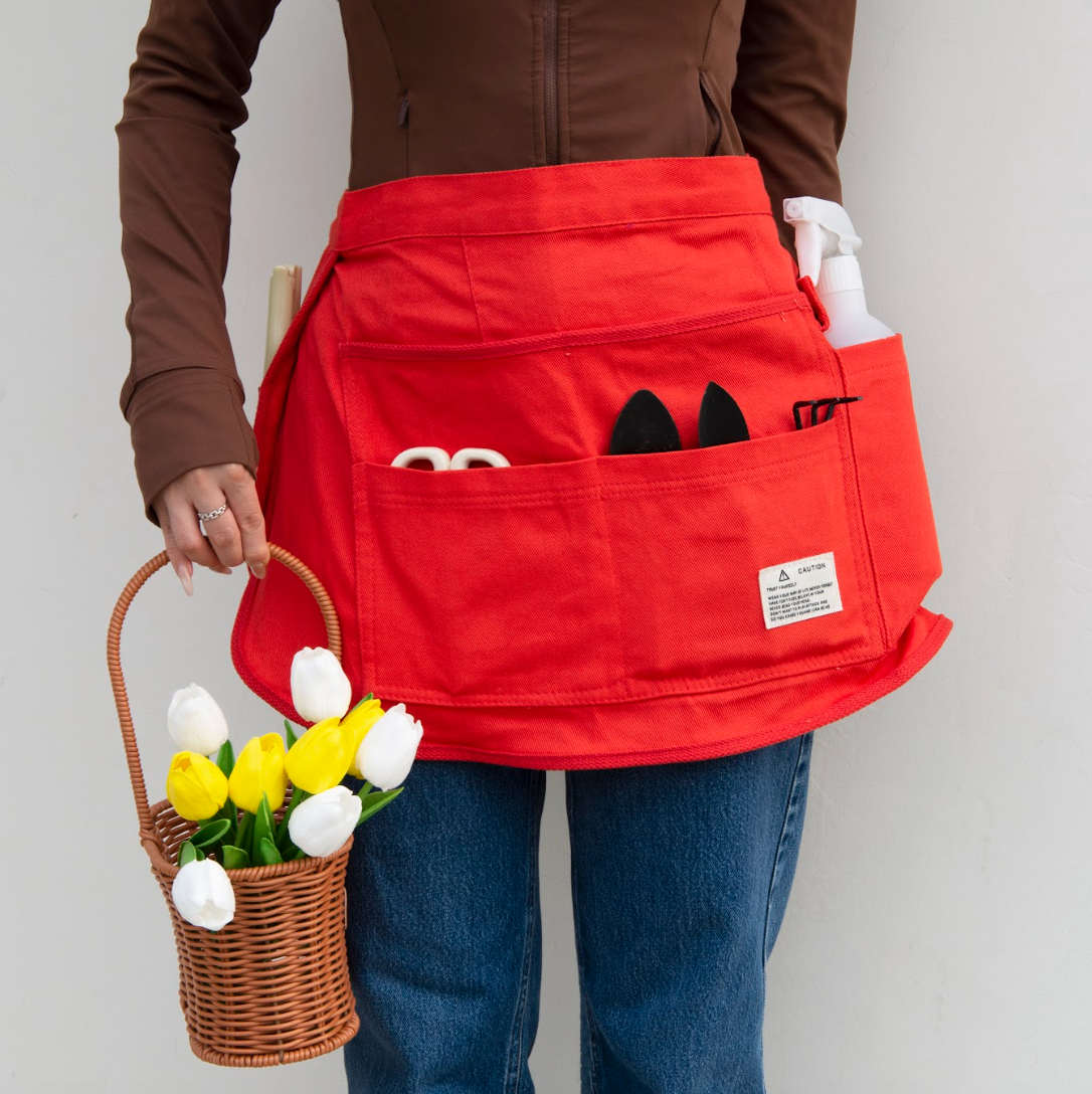 Tool Apron Half Canvas Apron - Orange