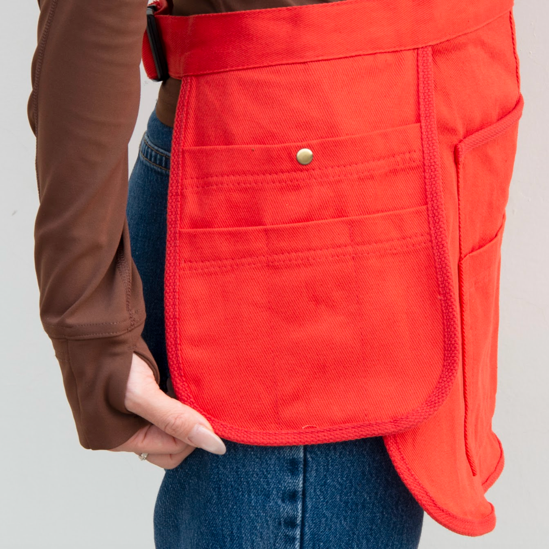 Tool Apron Half Canvas Apron - Orange