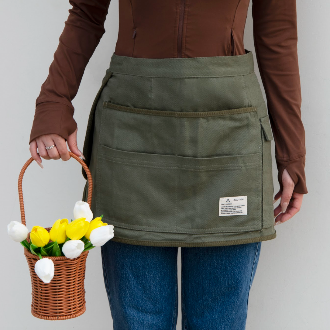 Tool Apron Half Canvas Apron - Green