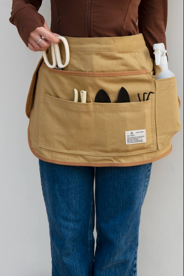 Tool Apron Half Canvas Apron - Khaki