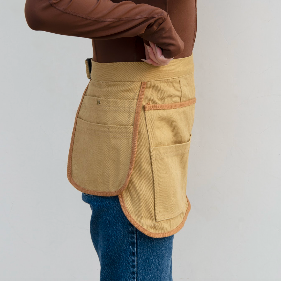 Tool Apron Half Canvas Apron - Khaki