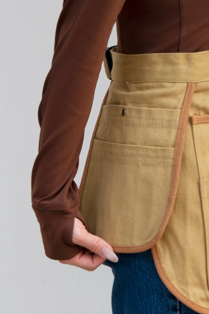 Tool Apron Half Canvas Apron - Khaki