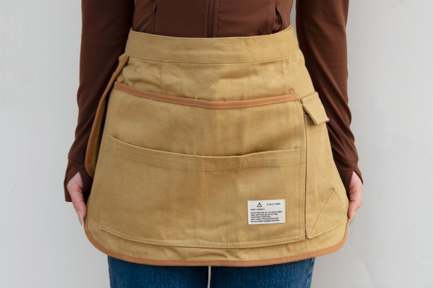 Tool Apron Half Canvas Apron - Khaki