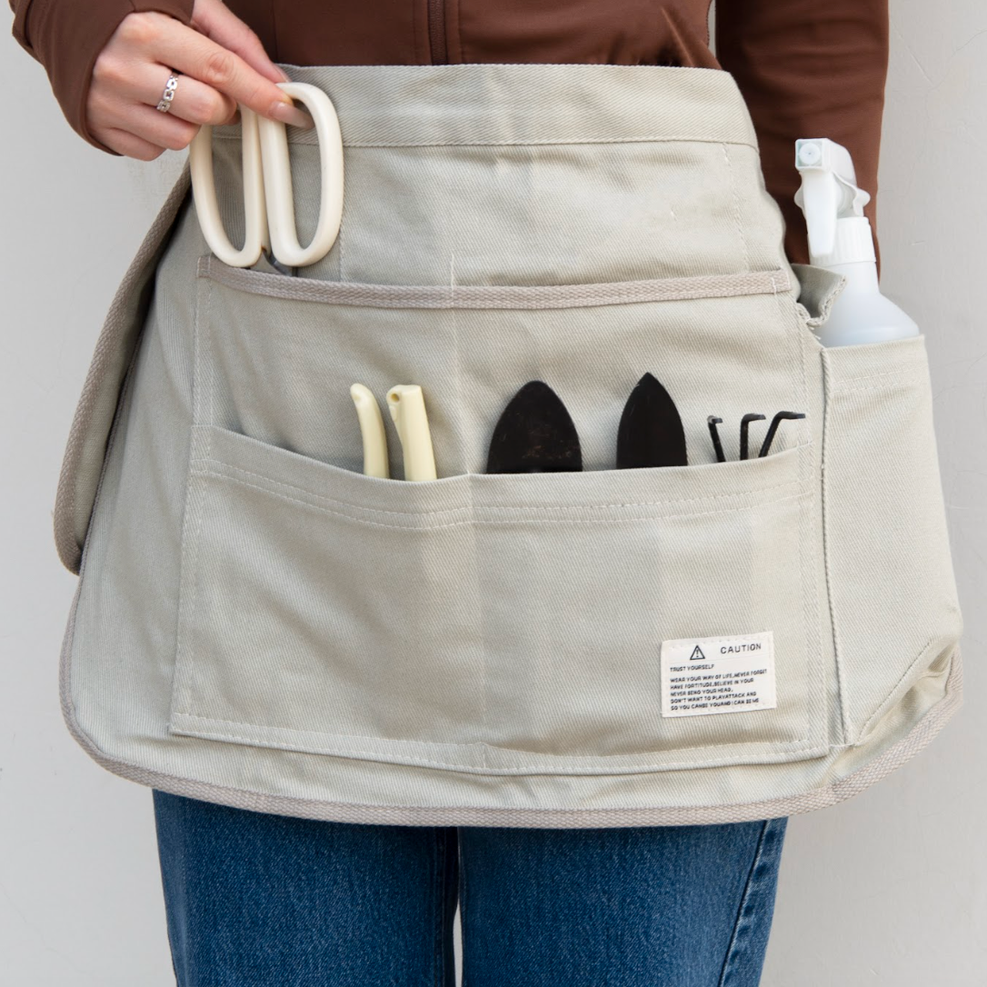 Tool Apron Half Canvas Apron - Beige