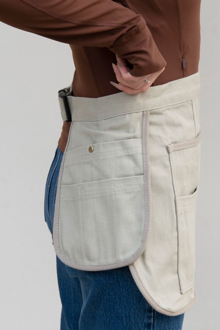 Tool Apron Half Canvas Apron - Beige