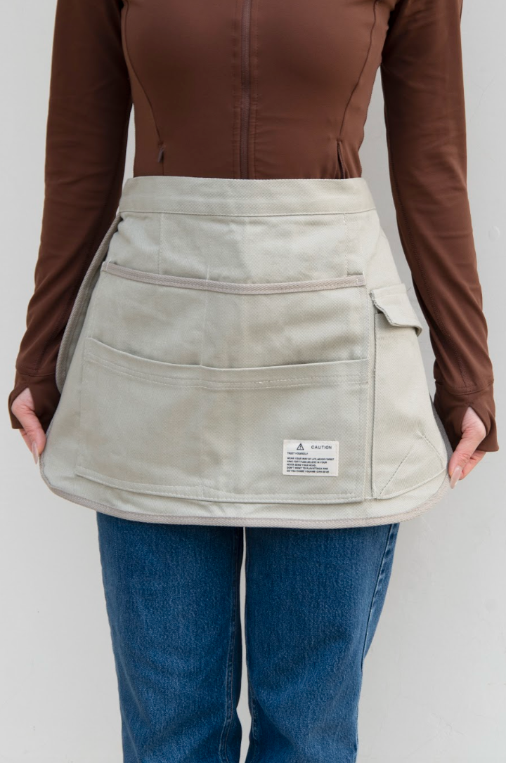 Tool Apron Half Canvas Apron - Beige