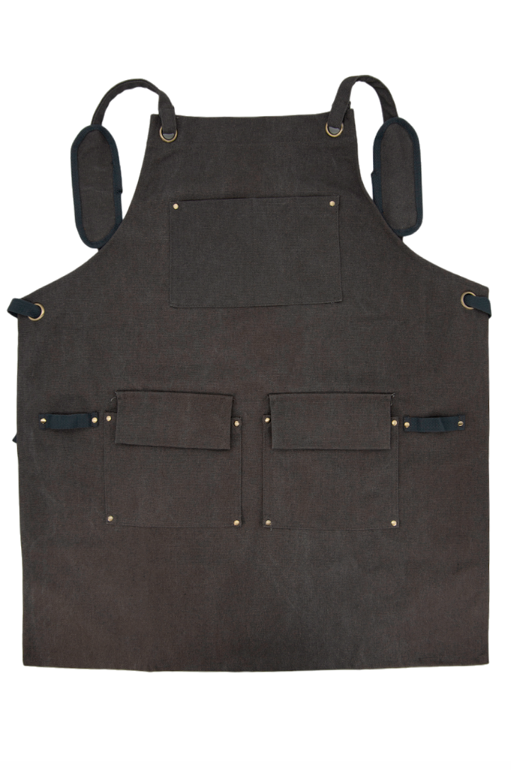 Multi-Pocket Gardening Utility Apron - Grey