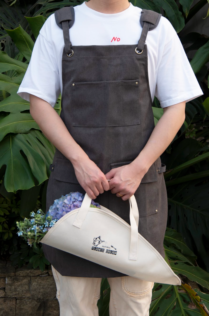Multi-Pocket Gardening Utility Apron - Grey