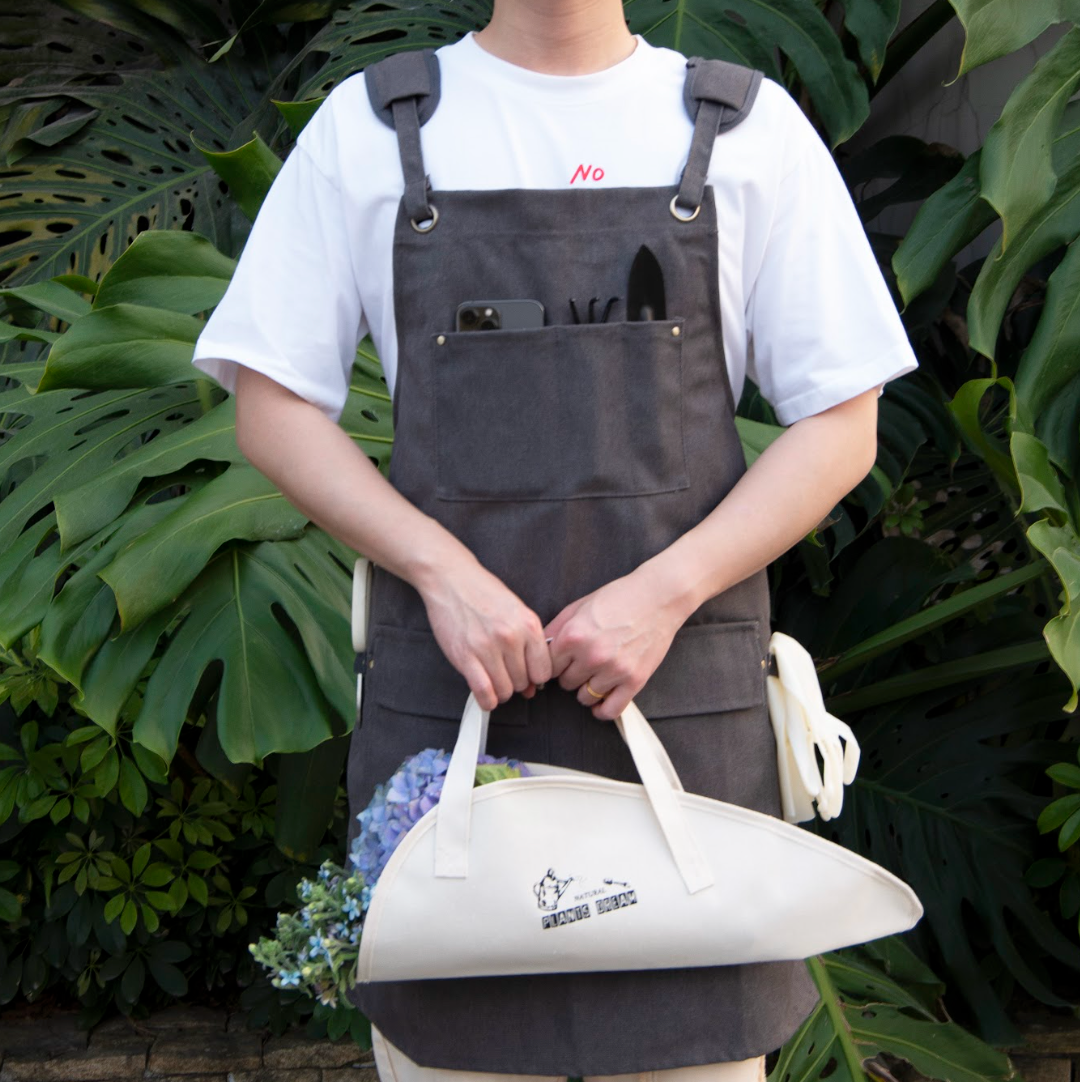 Multi-Pocket Gardening Utility Apron - Grey