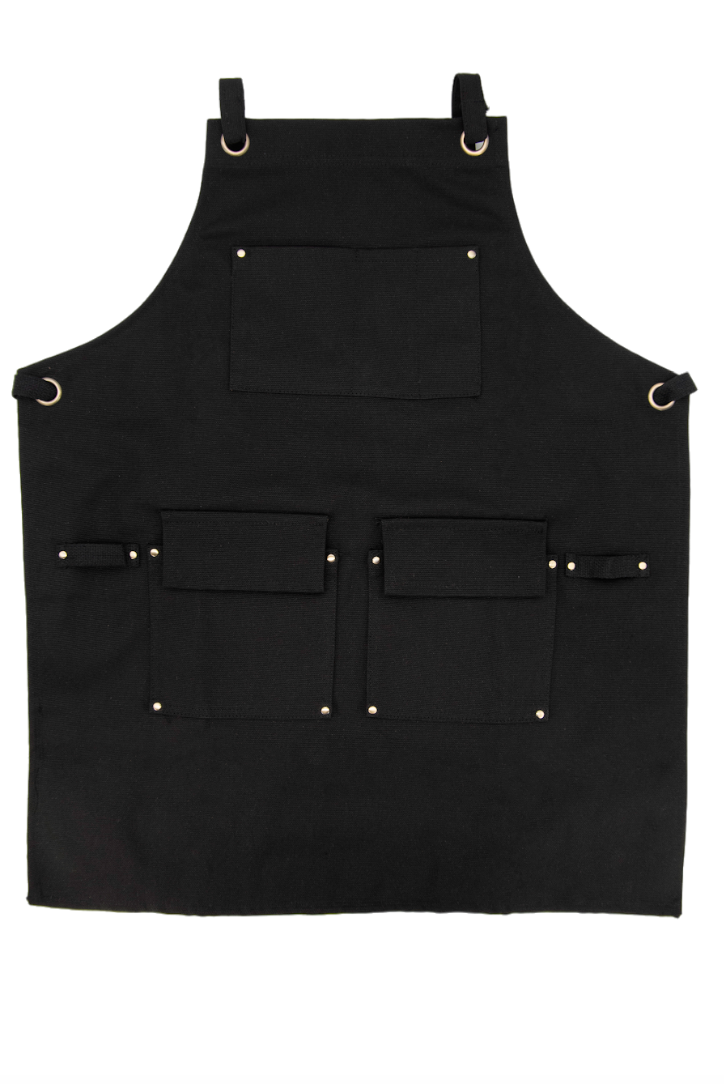 Multi-Pocket Garden Utility Apron - Black