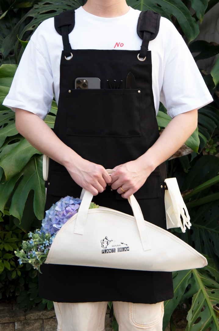 Multi-Pocket Garden Utility Apron - Black
