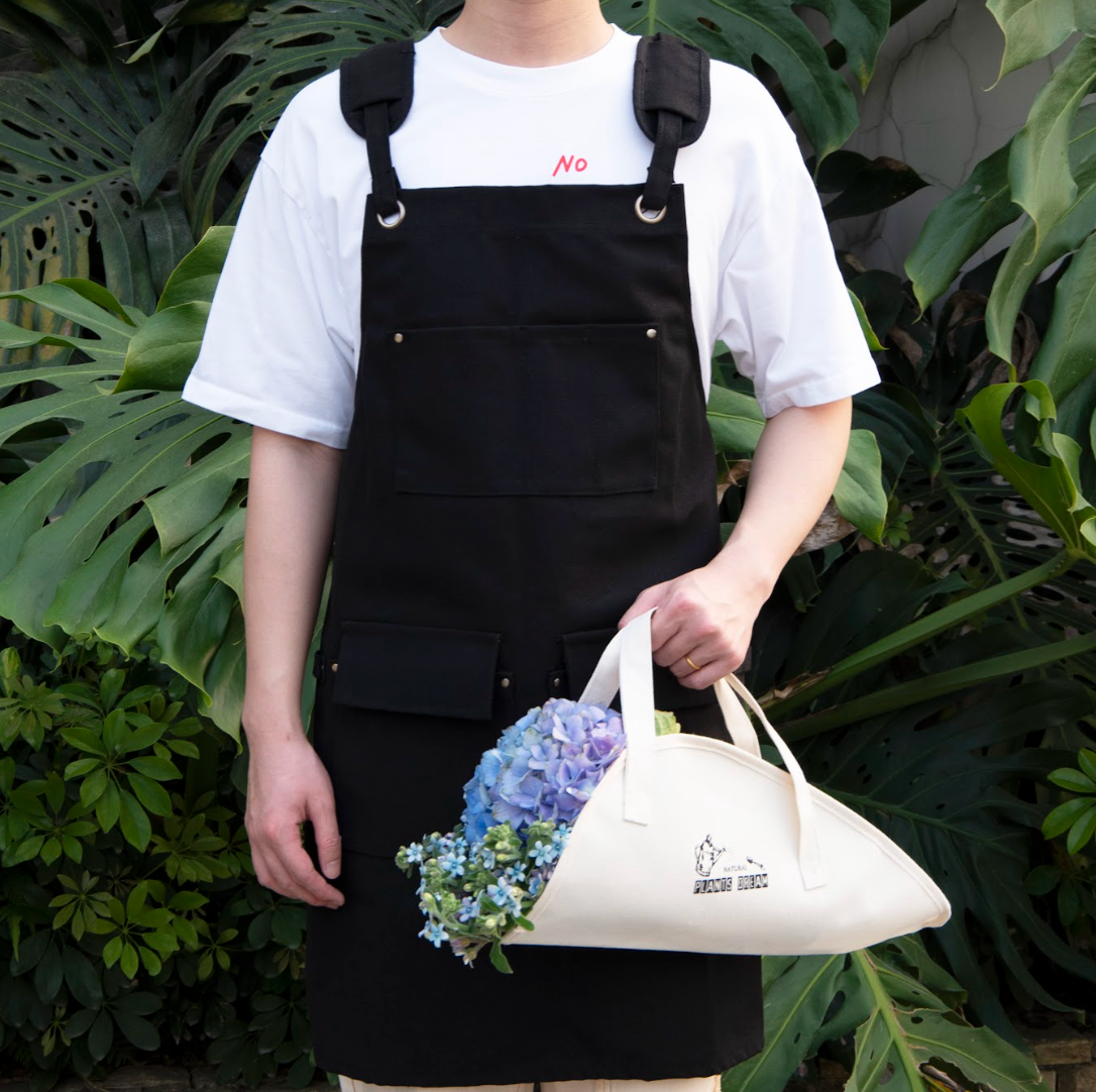 Multi-Pocket Garden Utility Apron - Black