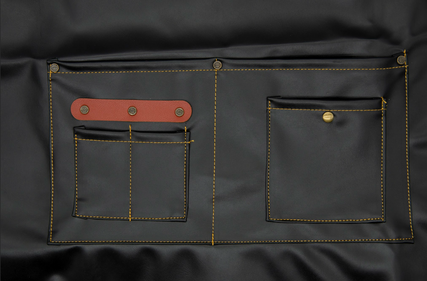 PU Leather Gardening Apron - Black