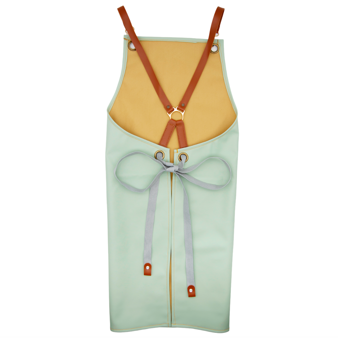 PU Leather Gardening Apron - Green