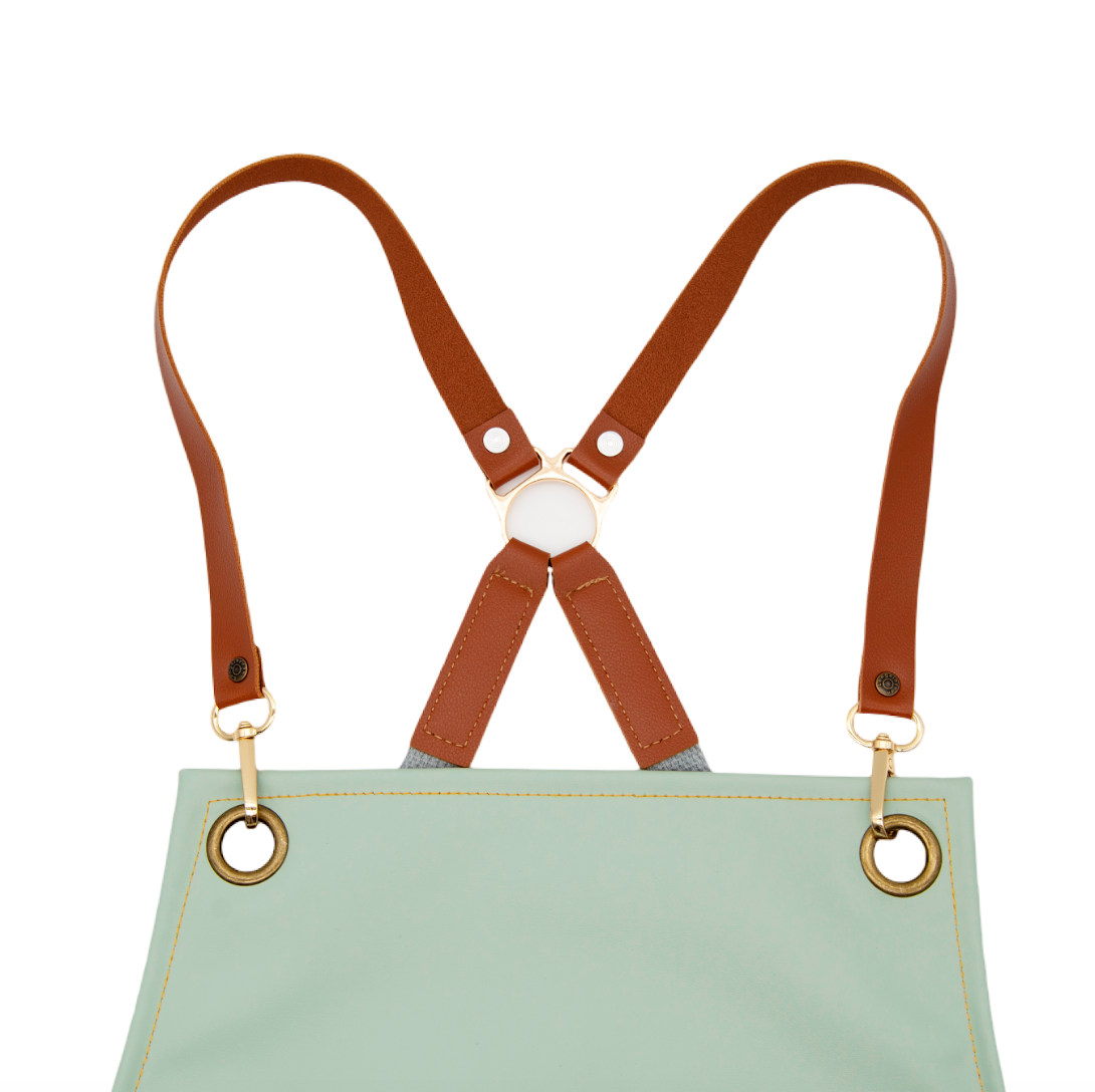 PU Leather Gardening Apron - Green