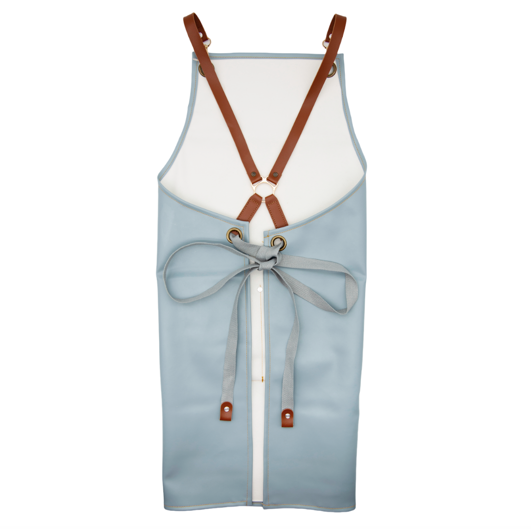 PU Leather Gardening Apron - Blue