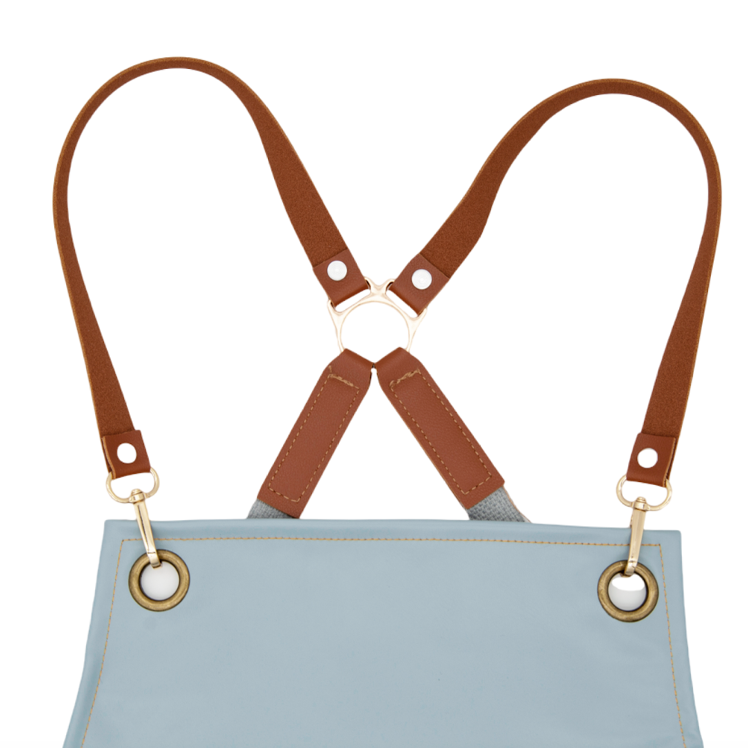 PU Leather Gardening Apron - Blue