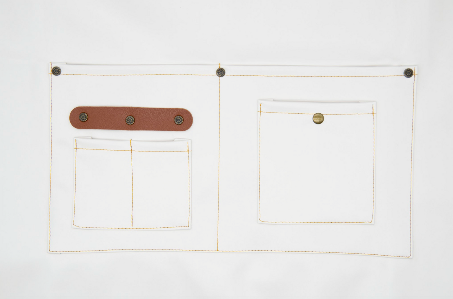 PU Leather Gardening Apron - White