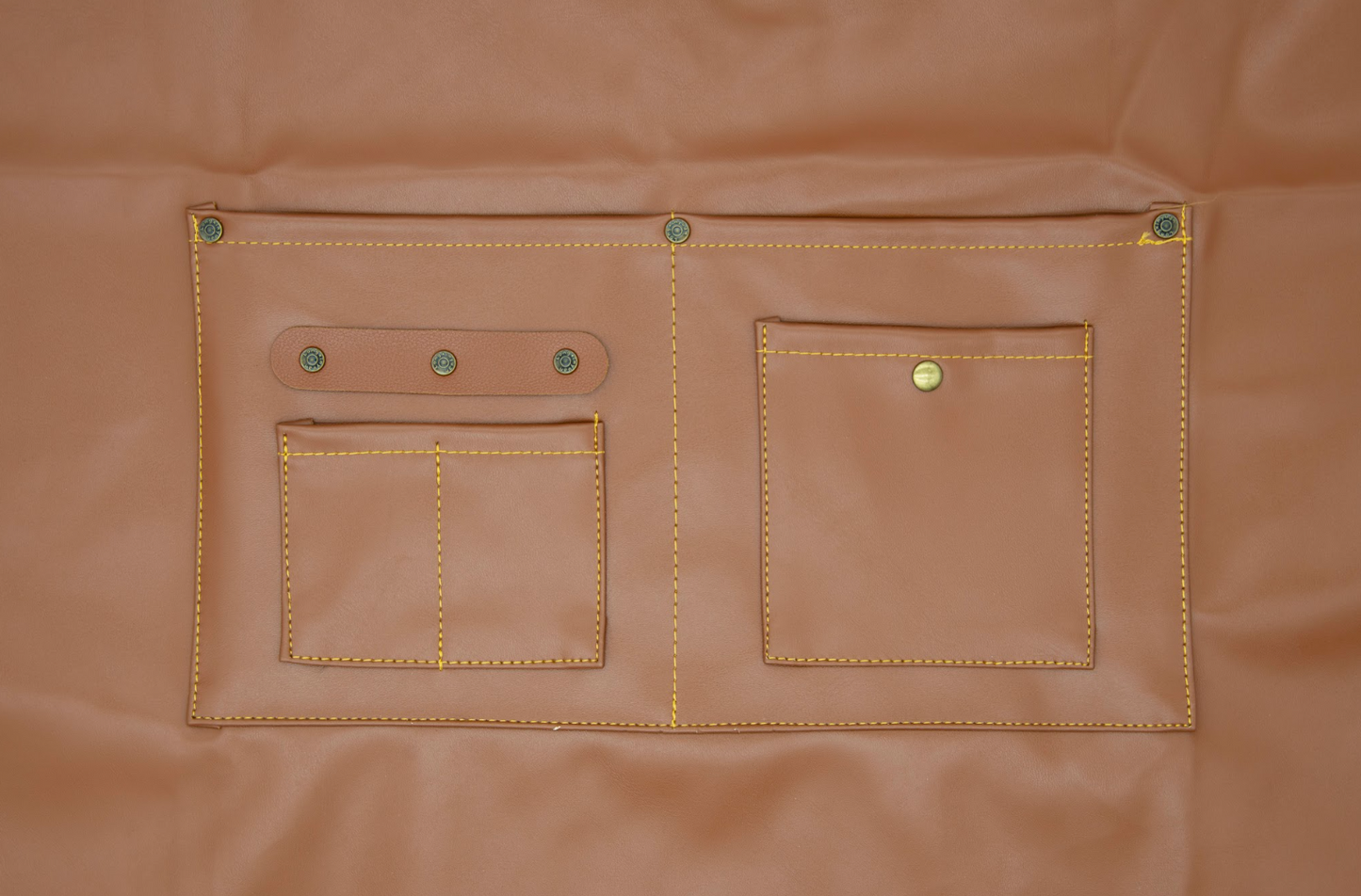 PU Leather Gardening Apron - Brown