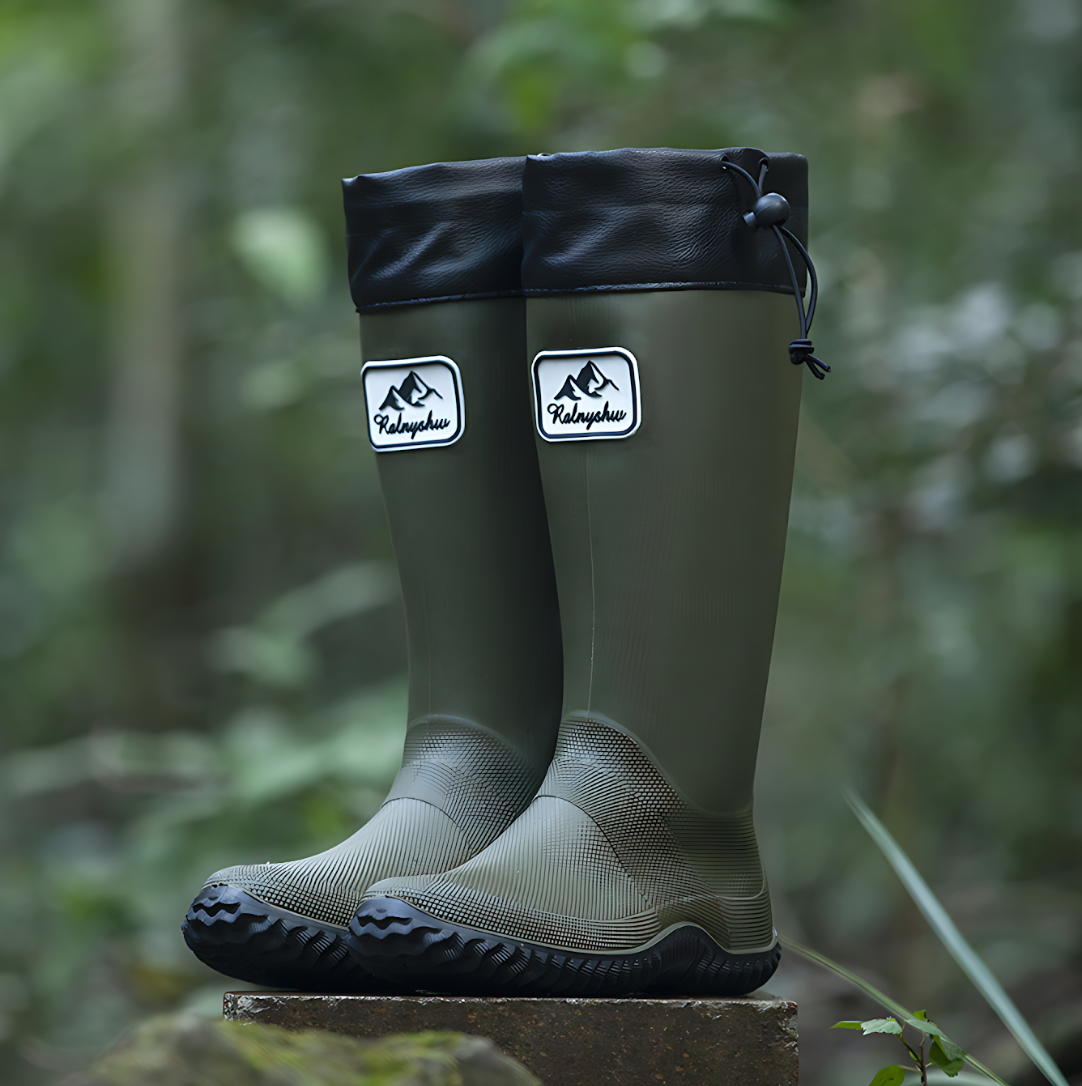 Waterproof Gardening Boots,Tall Waterproof Rain Boot Outdoor Garden Shoes – Green