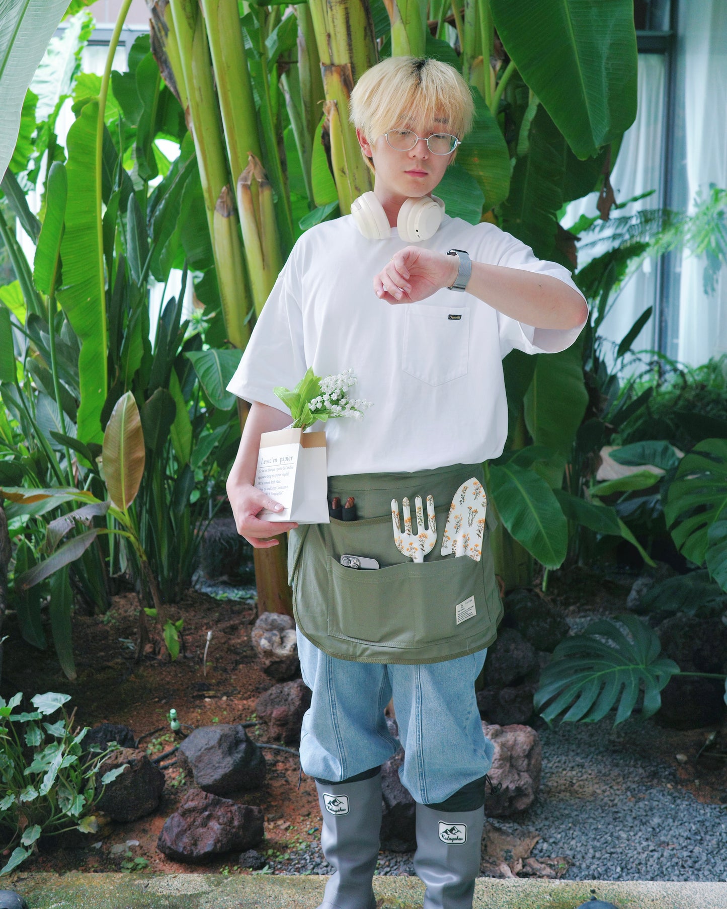 Tool Apron Half Canvas Apron - Green