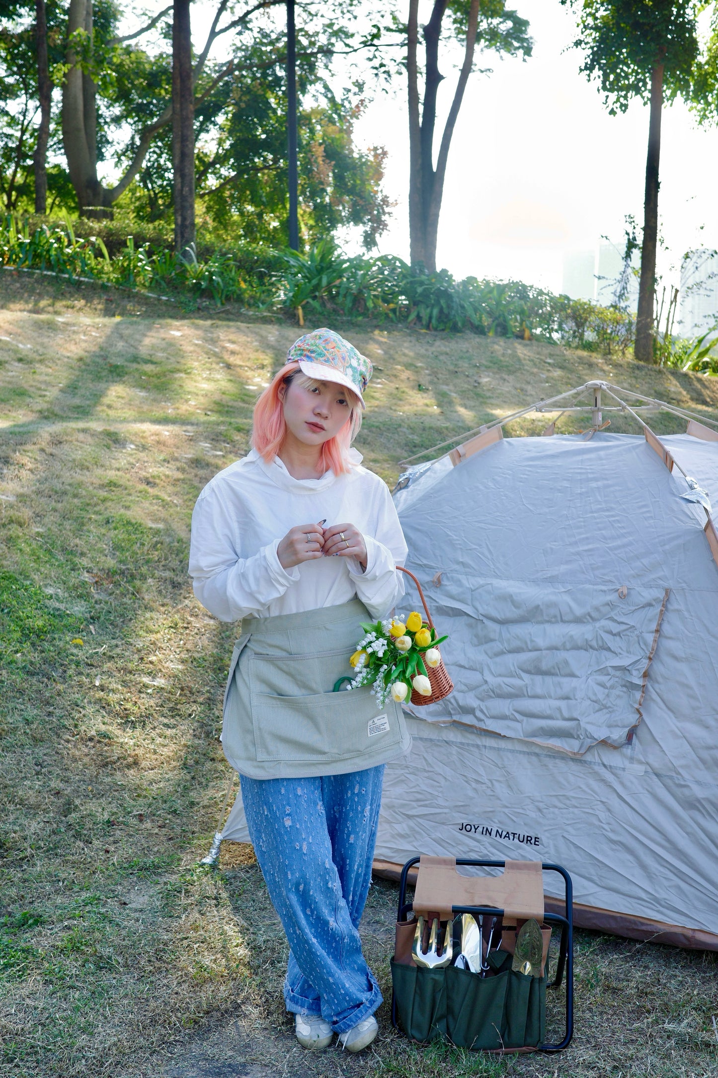 Wide Brim Garden Hat ( Blossom Pink )