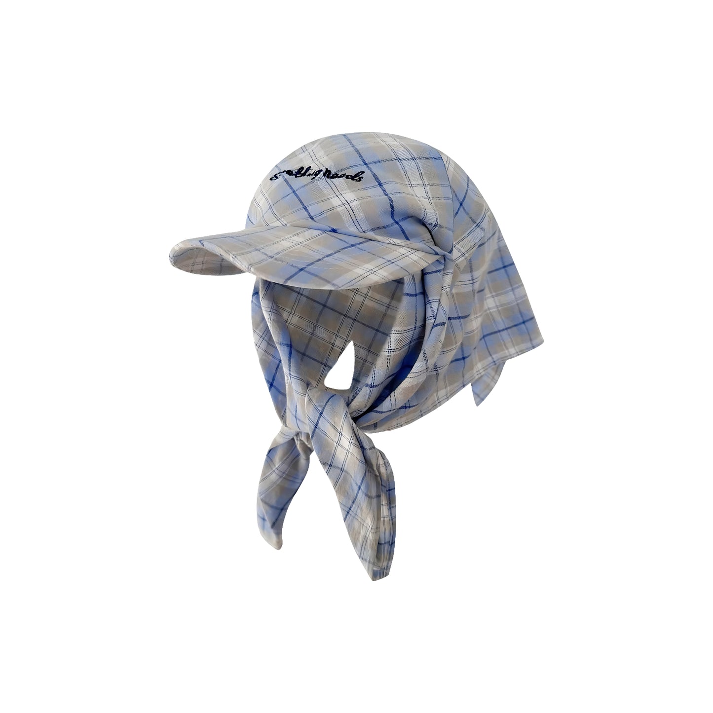 Wide Brim Garden Hat ( Skyline Blue Plaid )