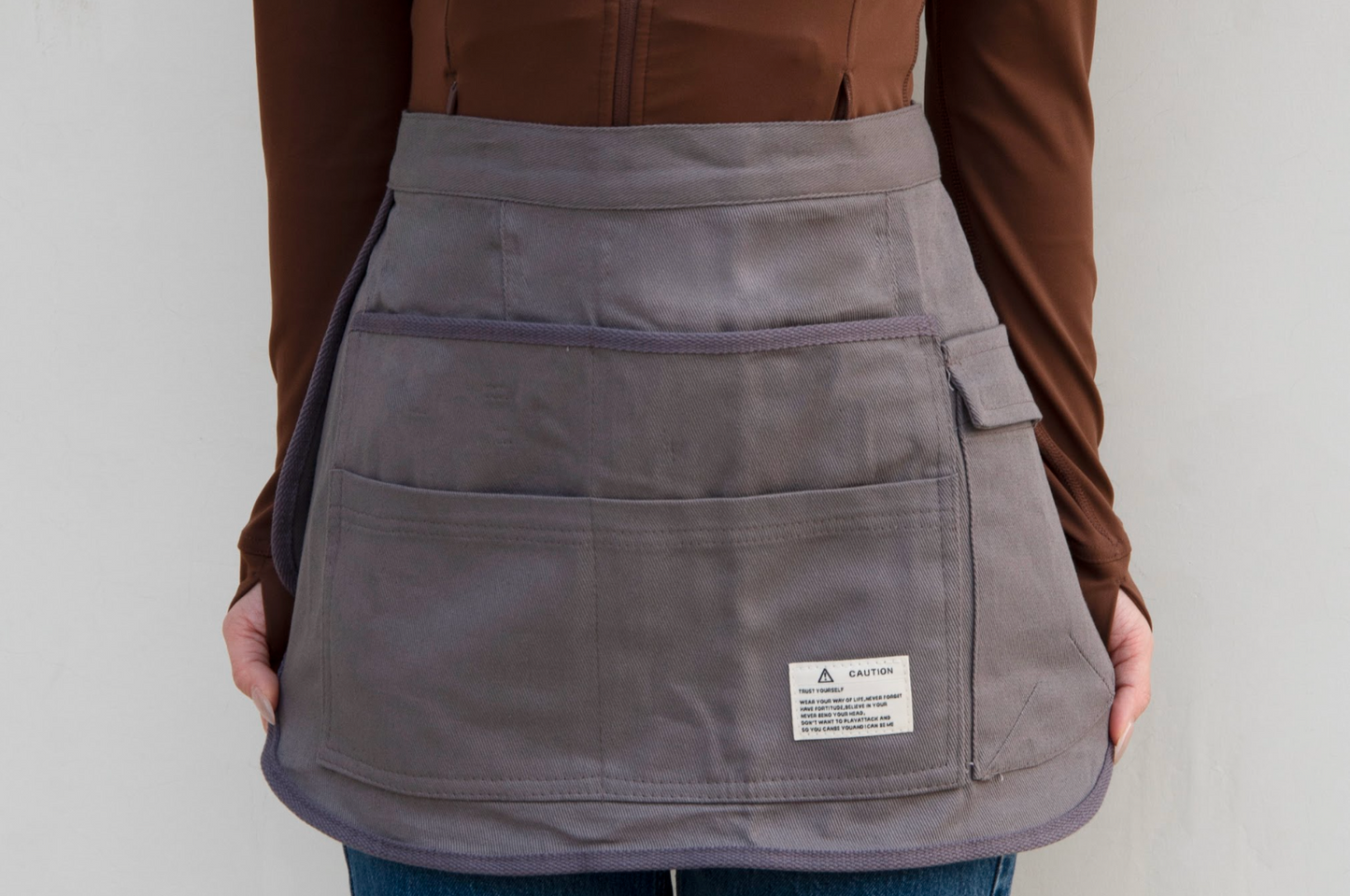 Tool Apron Half Canvas Apron - Gray
