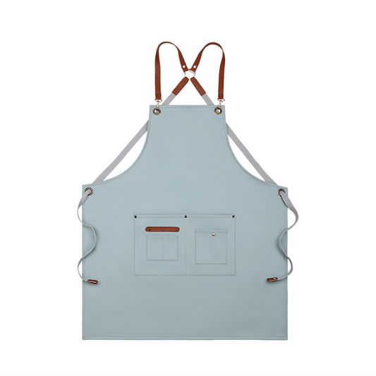PU Leather Gardening Apron - Blue