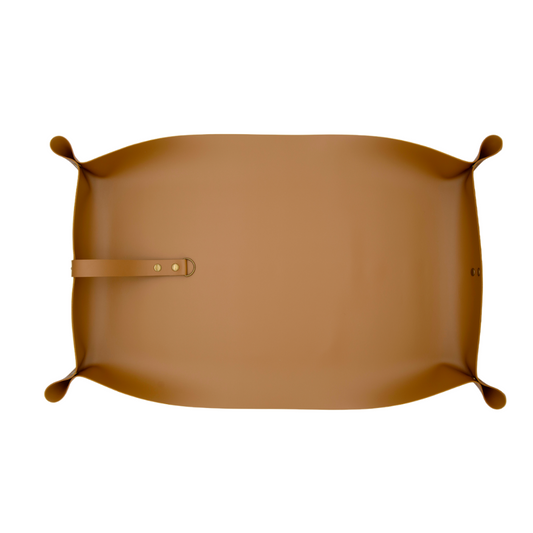 PU Leather Plant Repotting Mat Waterproof Transplanting Mat - Brown