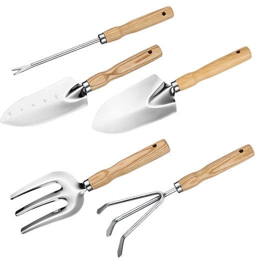 Garden Tool Set - Stainless Steel 5-Piece
