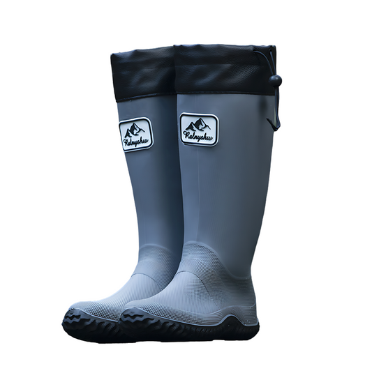 Waterproof Gardening Boots,Tall Waterproof Rain Boot Outdoor Garden Shoes – Grey