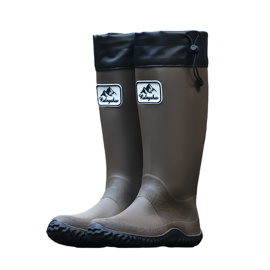 Waterproof Gardening Boots,Tall Waterproof Rain Boot Outdoor Garden Shoes – Brown