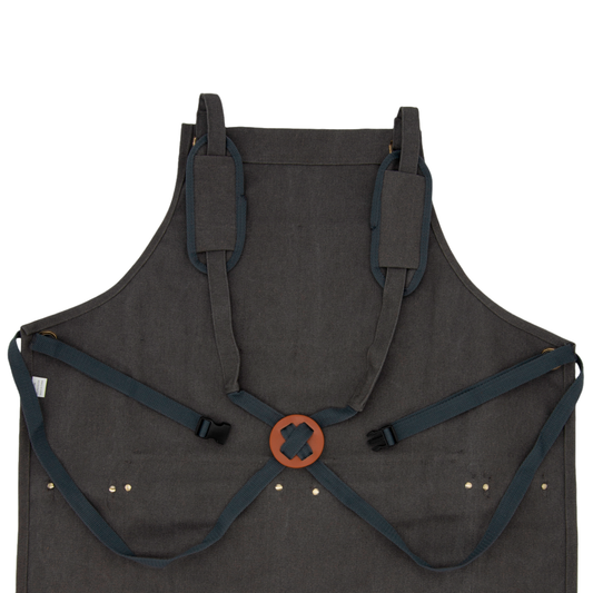 Multi-Pocket Gardening Utility Apron - Grey