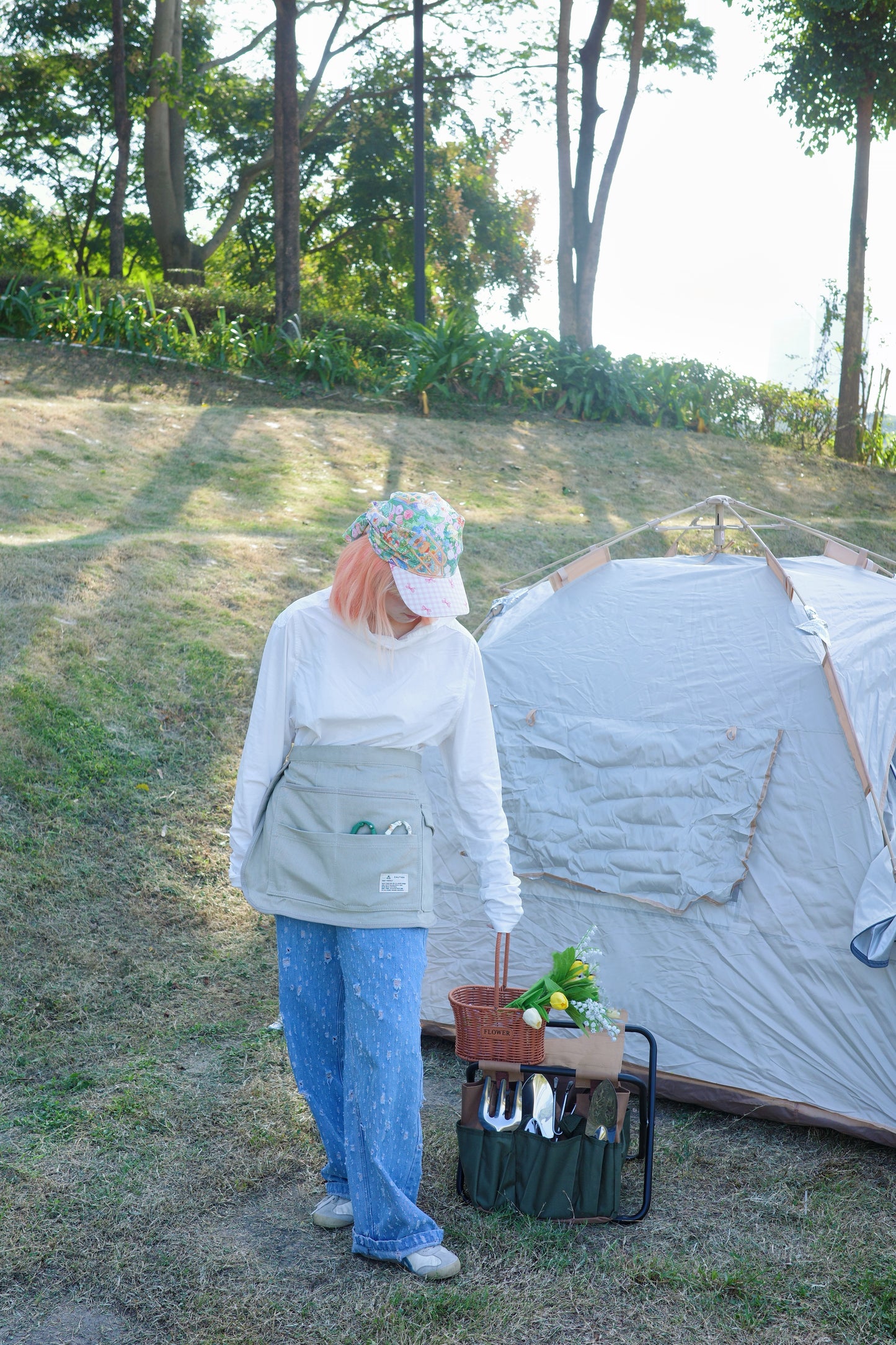 Wide Brim Garden Hat ( Blossom Pink )
