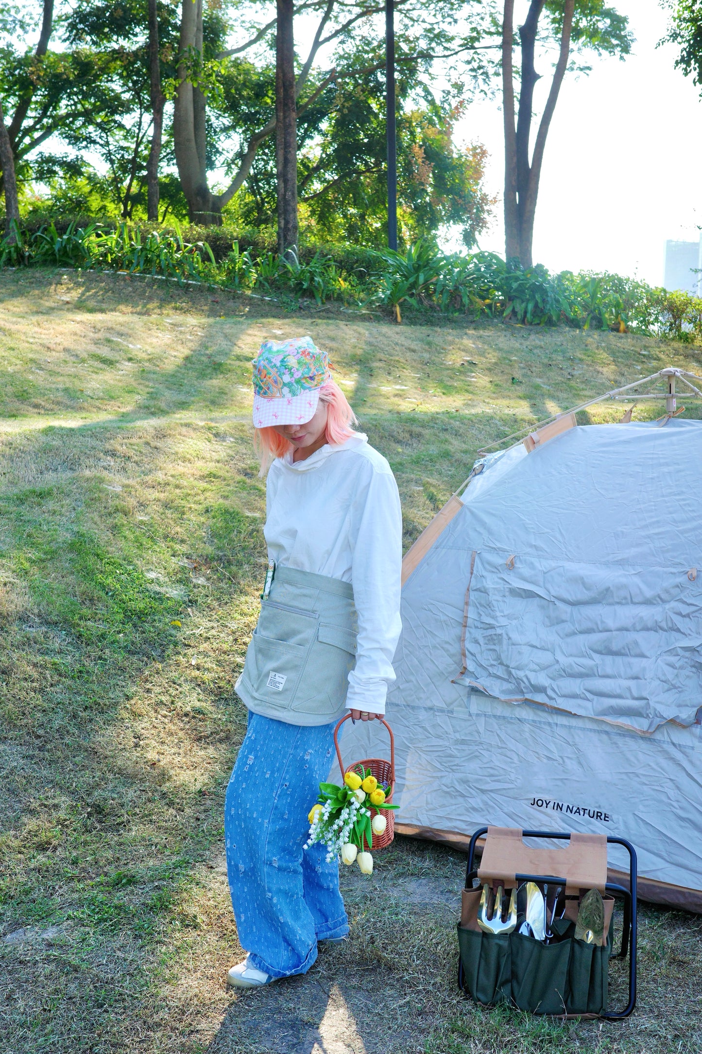 Wide Brim Garden Hat ( Blossom Pink )