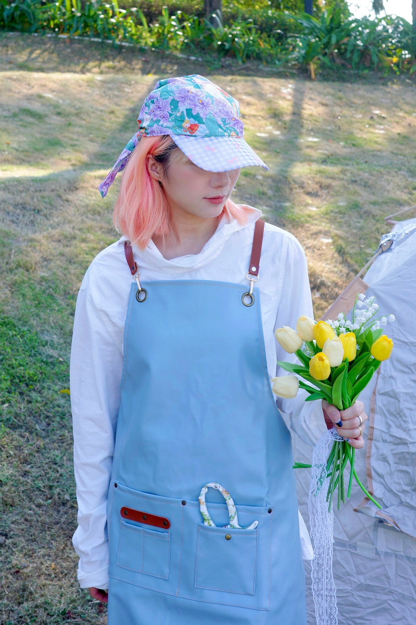 Wide Brim Garden Hat ( Lavender Garden )