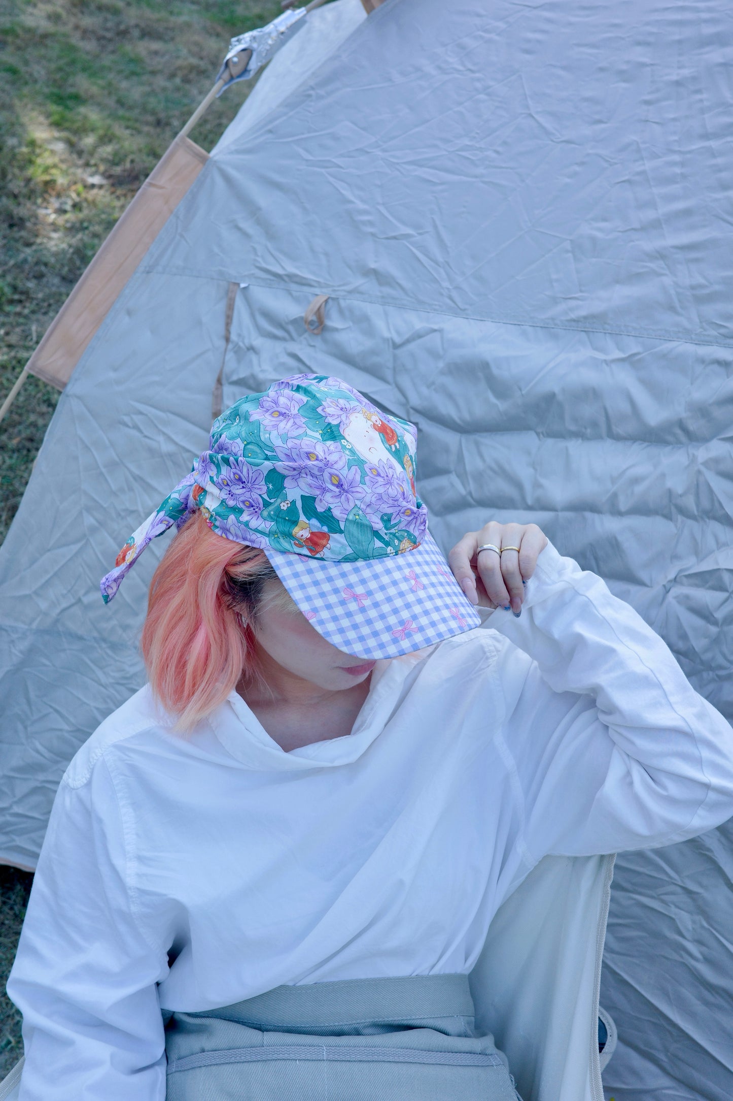 Wide Brim Garden Hat ( Lavender Garden )