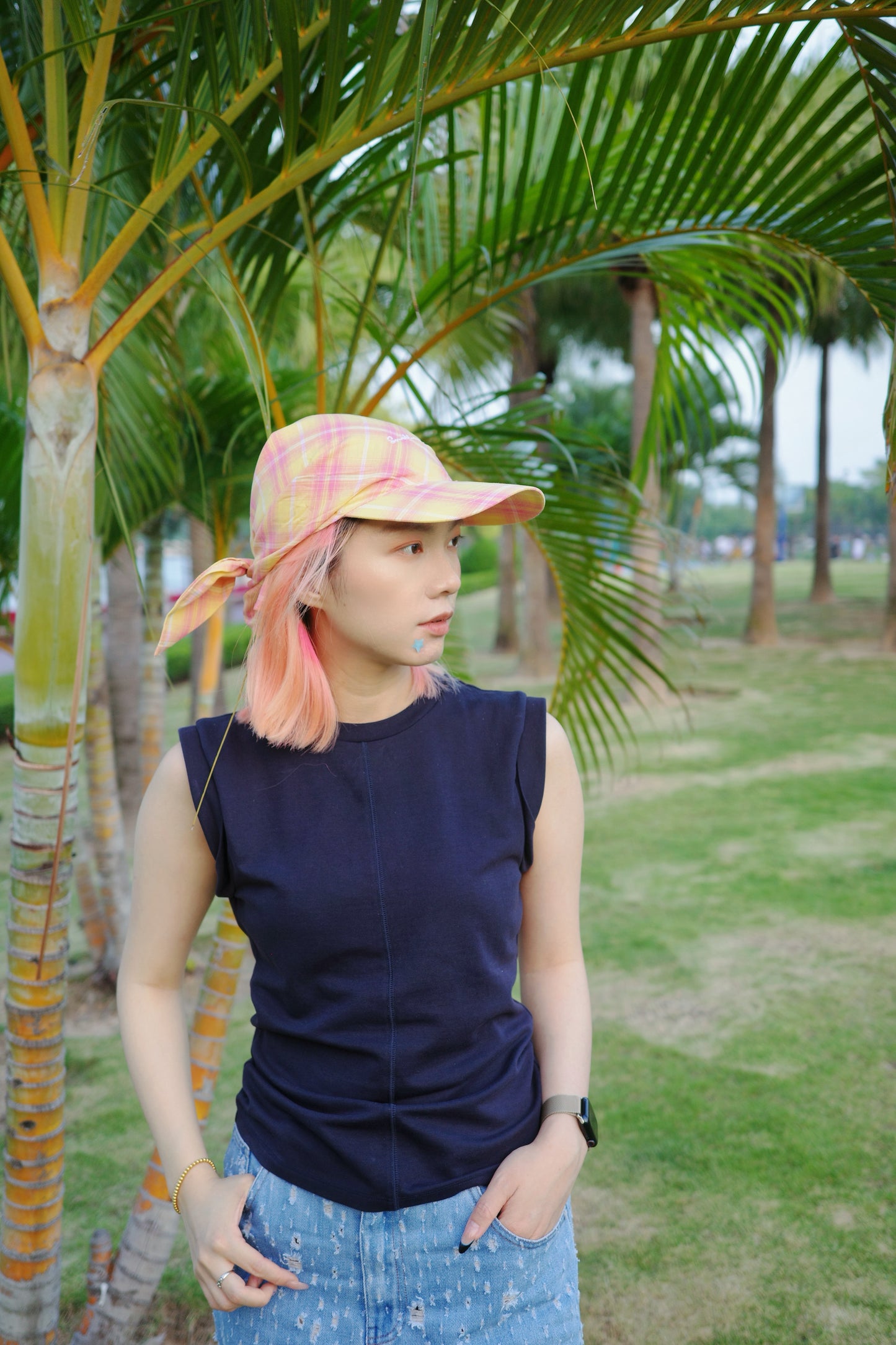 Wide Brim Garden Hat ( Sun-Kissed Peach )
