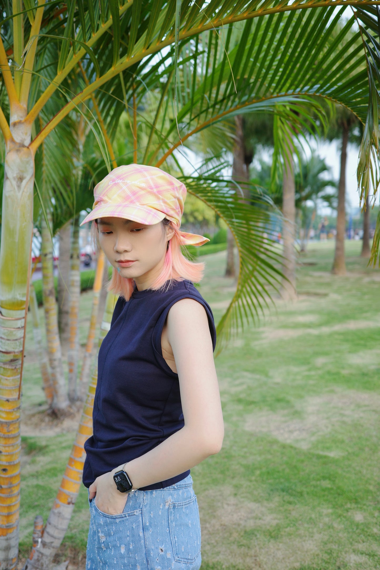 Wide Brim Garden Hat ( Sun-Kissed Peach )