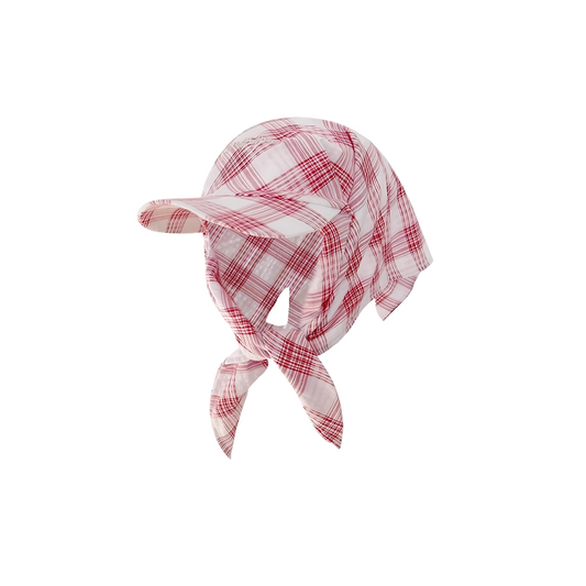 Wide Brim Garden Hat ( Cotton Candy Plaid )